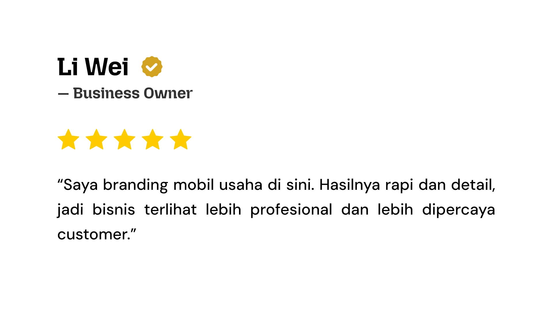 Ulasan 13 - Tukang Stiker PRO - Testimoni